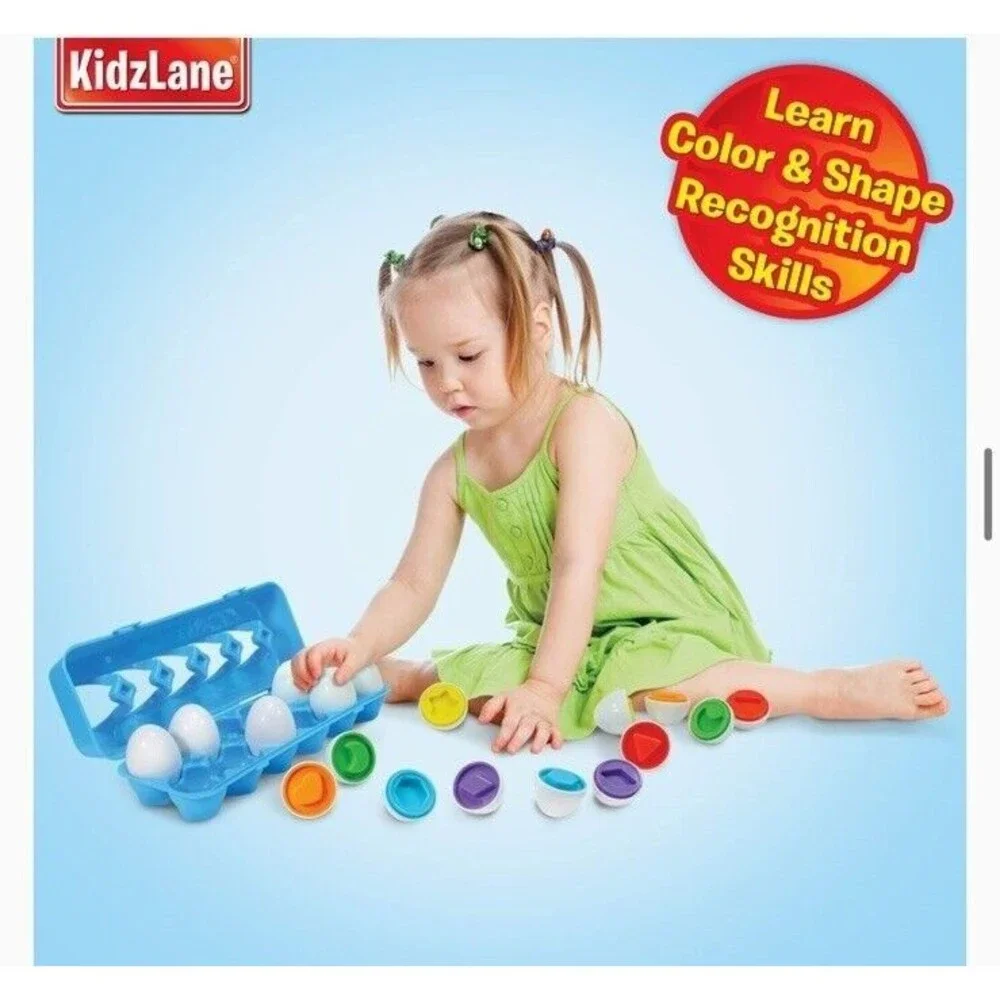 Sorting & Matching Educational Egg Toy Montessori Learning Baby Toddler Play